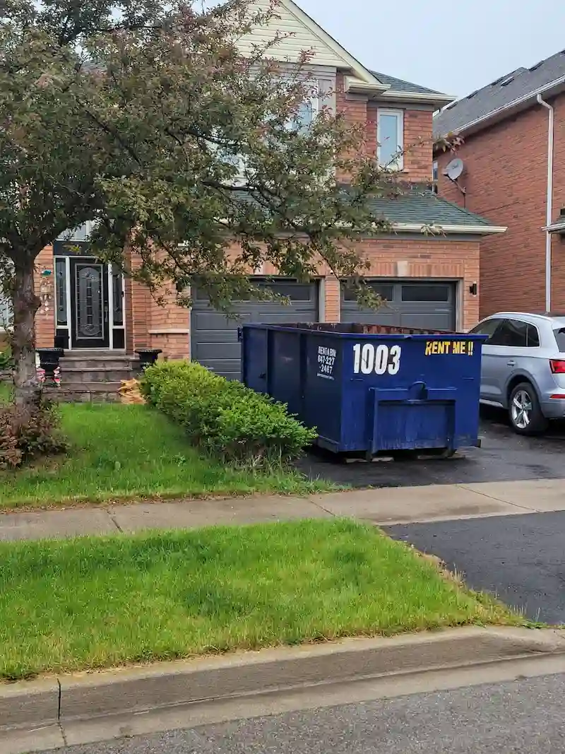 Dumpster placed on private driveway in Richmond Hill