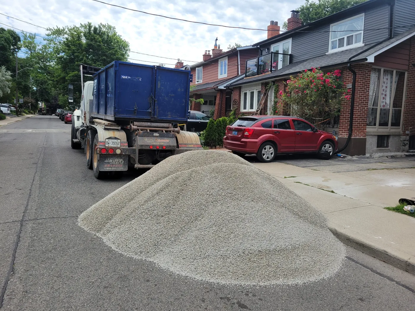 Large aggregate material pile on a construction site illustrating heavy load considerations